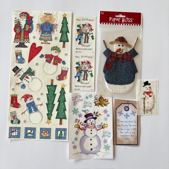Christmas Scrapbook Crafting Junk Journaling Stickers Diecuts Embellishments - Picture 1 of 12